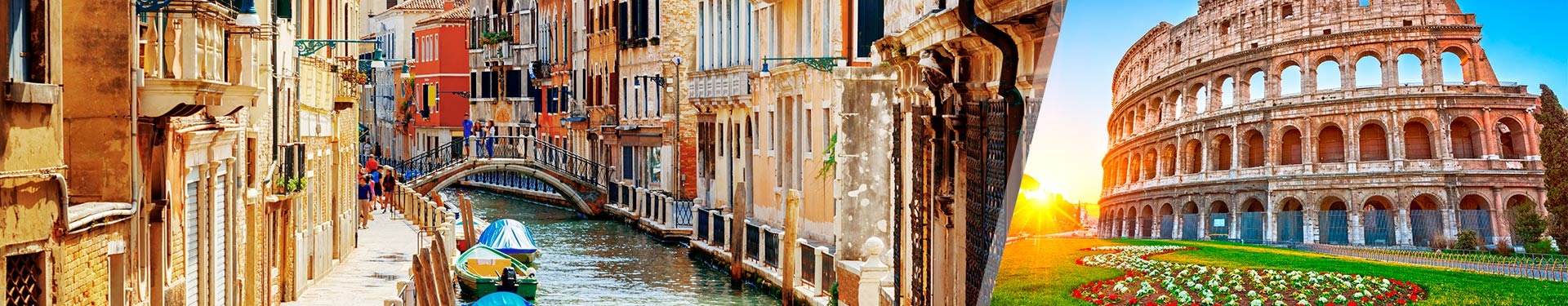 Veneza e Roma de comboio