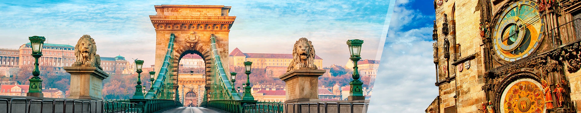 Budapeste e Praga de avião