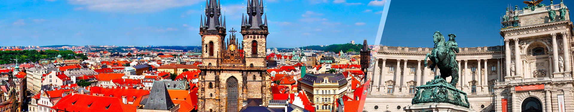 Praga e Viena de avião