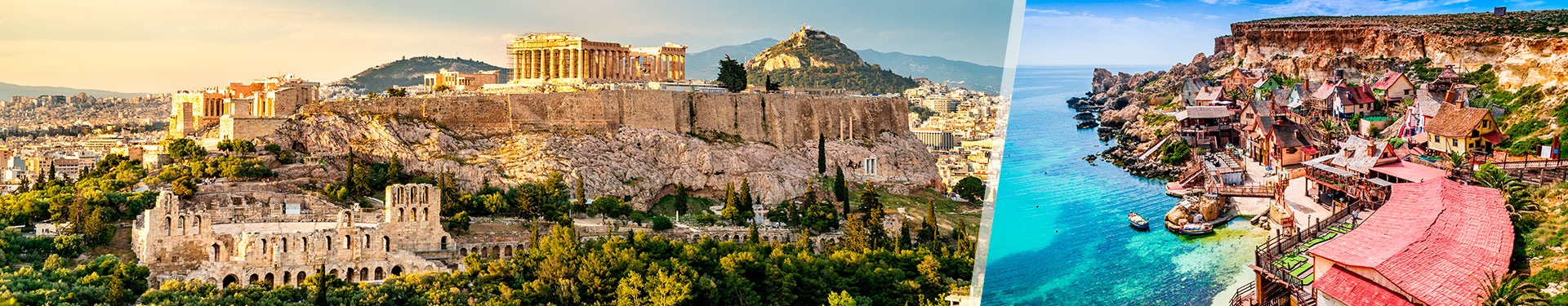Atenas e Malta com carro alugado