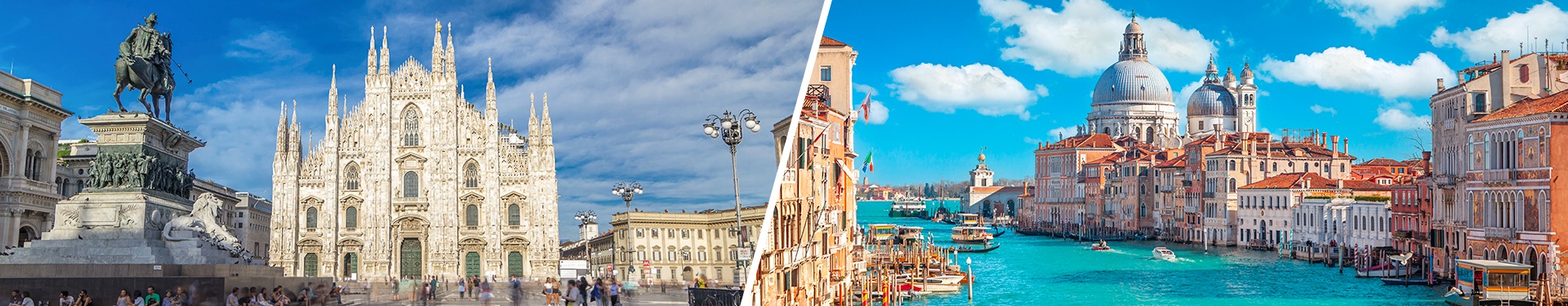 Milão e Veneza  de comboio