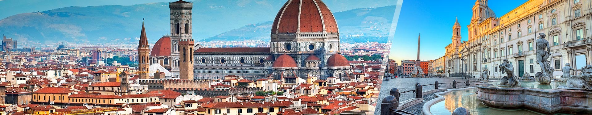Florença e Roma de comboio