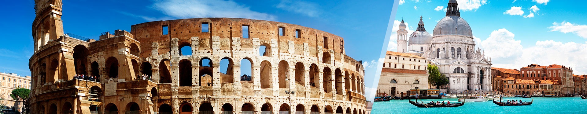 Roma e Veneza de comboio