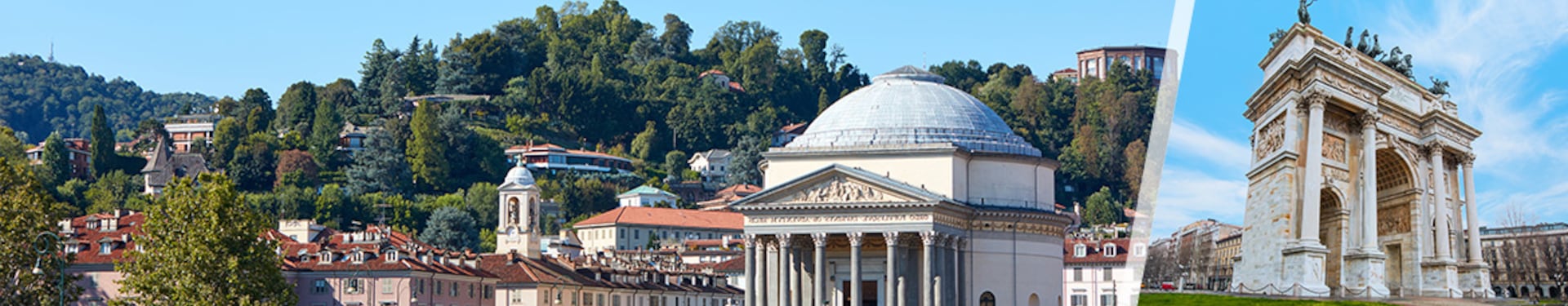 Milão e Torino de comboio