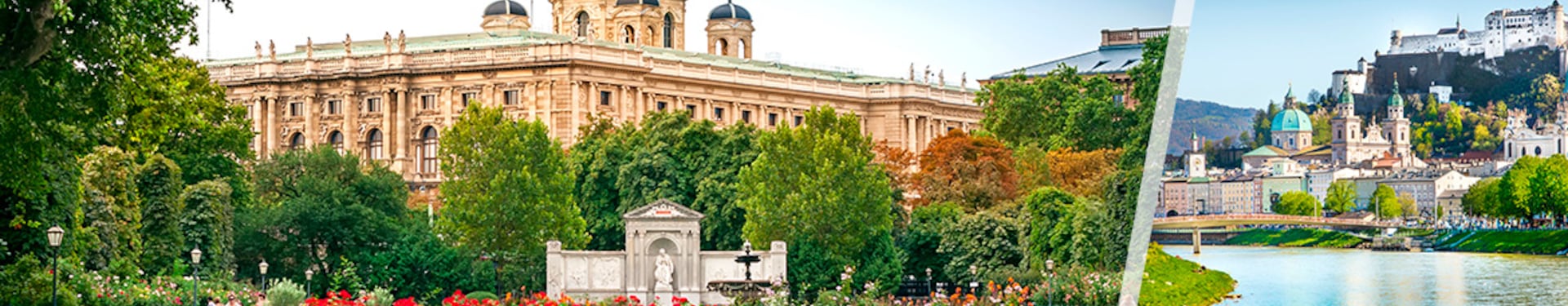 Viena e Salzburgo de avião