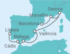 Itinerário do Cruzeiro De Lisboa a Barcelona - Costa Cruzeiros