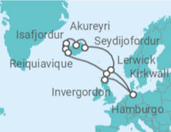Itinerário do Cruzeiro Reino Unido, Islândia - Costa Cruzeiros
