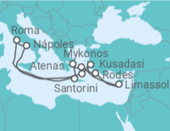 Itinerário do Cruzeiro Itália, Grécia, Turquia, Chipre - Royal Caribbean