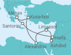 Itinerário do Cruzeiro Turquia, Egipto, Chipre, Israel, Grécia - Celebrity Cruises