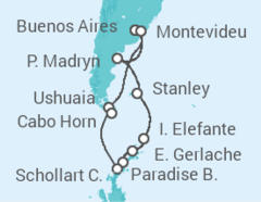 Itinerário do Cruzeiro Argentina, Uruguai - Celebrity Cruises