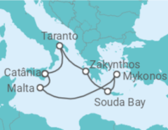 Itinerário do Cruzeiro Jóias das Ilhas Gregas II - Costa Cruzeiros