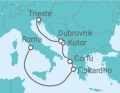 Itinerário do Cruzeiro Grécia, Croácia - Cunard