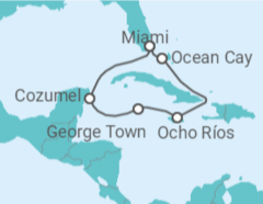 Itinerário do Cruzeiro México, Ilhas Caimão, Jamaica - MSC Cruzeiros