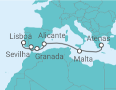 Itinerário do Cruzeiro Malta, Espanha - NCL Norwegian Cruise Line
