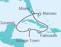 Itinerário do Cruzeiro Jamaica, Ilhas Caimão, México, Bahamas - MSC Cruzeiros