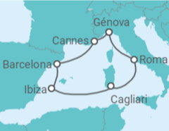 Itinerário do Cruzeiro Espanha, Itália, França TI - MSC Cruzeiros