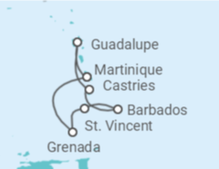 Itinerário do Cruzeiro Santa Lúcia, Barbados, Martinique TI - MSC Cruzeiros