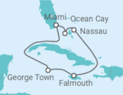 Itinerário do Cruzeiro Bahamas, Jamaica, Ilhas Caimão TI - MSC Cruzeiros