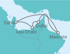 Itinerário do Cruzeiro Emirados Árabes, Omã - Costa Cruzeiros