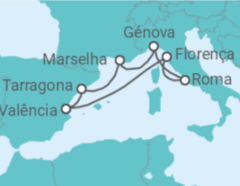 Itinerário do Cruzeiro Itália, França, Espanha TI - MSC Cruzeiros