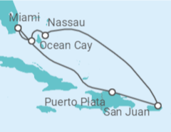 Itinerário do Cruzeiro Porto Rico, Bahamas - MSC Cruzeiros