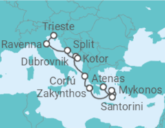 Itinerário do Cruzeiro Ronda das Ilhas Gregas - NCL Norwegian Cruise Line