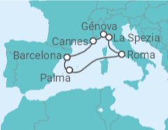 Itinerário do Cruzeiro Janela do Mediterrâneo - MSC Cruzeiros