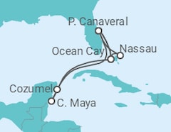 Itinerário do Cruzeiro Bahamas, EUA, México - MSC Cruzeiros