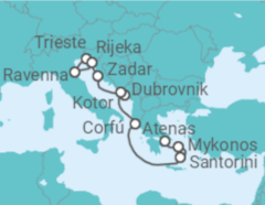 Itinerário do Cruzeiro Eslovénia, Montenegro, Croácia, Grécia - NCL Norwegian Cruise Line