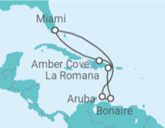 Itinerário do Cruzeiro Aruba, República Dominicana - Carnival Cruise Line