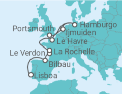Itinerário do Cruzeiro De Lisboa a Portsmouth  - NCL Norwegian Cruise Line