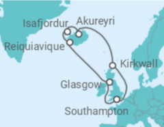 Itinerário do Cruzeiro Islândia, Reino Unido - Celebrity Cruises