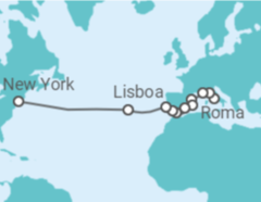 Itinerário do Cruzeiro De Civitavecchia (Roma) a Nova Iorque (EUA) - NCL Norwegian Cruise Line