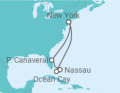 Itinerário do Cruzeiro Nova Iorque e Ocean Cay I TI - MSC Cruzeiros