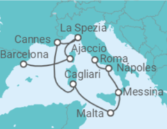 Itinerário do Cruzeiro França, Itália, Malta - Celebrity Cruises