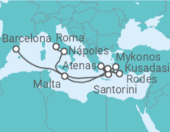 Itinerário do Cruzeiro Itália, Grécia, Turquia, Malta - Celebrity Cruises