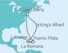 Itinerário do Cruzeiro Bermudas, República Dominicana - Royal Caribbean
