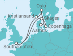 Itinerário do Cruzeiro Noruega, Dinamarca - Princess Cruises