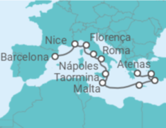 Itinerário do Cruzeiro De Barcelona a Atenas - Holland America Line