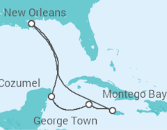 Itinerário do Cruzeiro Jamaica, Ilhas Caimão, México - Carnival Cruise Line