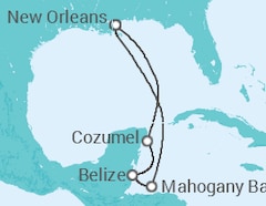 Itinerário do Cruzeiro Belize, México - Carnival Cruise Line