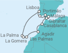 Itinerário do Cruzeiro Ilhas Canárias (Espanha) - NCL Norwegian Cruise Line