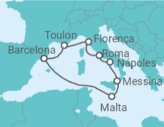 Itinerário do Cruzeiro Malta, Itália, França - Carnival Cruise Line