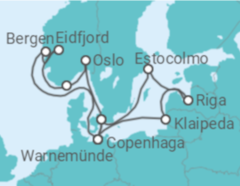 Itinerário do Cruzeiro Noruega, Dinamarca, Alemanha, Lituânia, Letónia, Suécia TI - MSC Cruzeiros