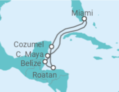 Itinerário do Cruzeiro México, Honduras, Belize - MSC Cruzeiros