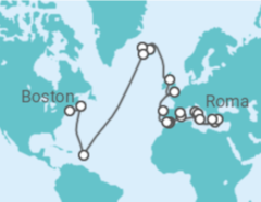 Itinerário do Cruzeiro De Civitavecchia (Roma) a Boston (EUA) - Princess Cruises