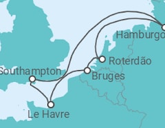 Itinerário do Cruzeiro França, Reino Unido, Alemanha, Holanda TI - MSC Cruzeiros