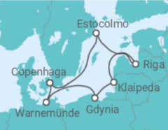Itinerário do Cruzeiro Alemanha, Polónia, Lituânia, Letónia, Suécia - MSC Cruzeiros