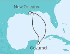 Itinerário do Cruzeiro México - Carnival Cruise Line