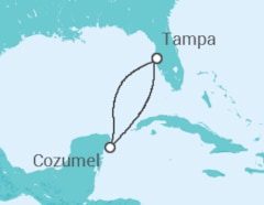 Itinerário do Cruzeiro México - Carnival Cruise Line